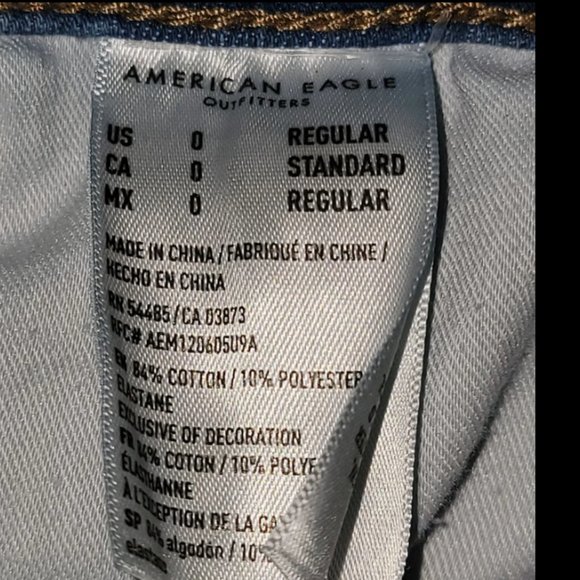 American Eagle Women's Super High Rise Jeggings Size 0 Jeans Pants - Picture 2 of 5